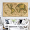 TORALF Vintage Erde Weltkarte Leinwand Malerei Poster Druck für Büroraum Wand Kunst Bild Dekor