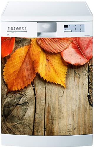 Jm-Déco Stickers Lave Vaisselle Fleur Bois Dimensions 60x60cm