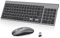 cimetech Teclado y Ratón Inalámbrico, 2.4G Combo Teclado Raton Inalambrico Español 2 en 1 USB Ultra Delgado Silencioso Mouse,Teclado y Ratón para PC/Laptops/Ordenador (Gris)