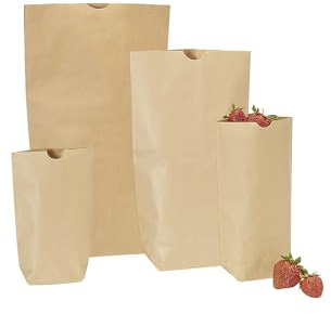 kaiserkraft | Bodenbeutel | aus Natronpapier | 1-lagig | LxB 370 x 230 mm | VE 500 Stk