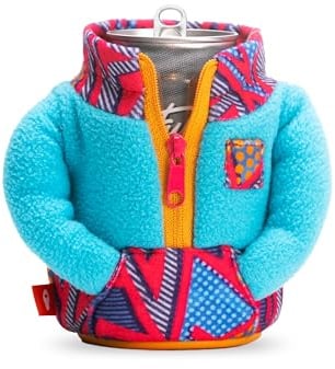 Puffin - Die Fleece-Getränkejacke, isolierter Dosenkühler, komplett blaugrün