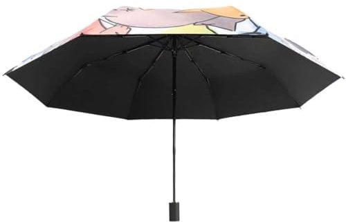 Frdun Parapluie de voyage portable - Parasol UV - Ouverture et fermeture automatiques en un clic - Pour homme et femme, Par défaut.