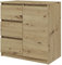 CDF Kommode Artisan 1 Tür und 3 Schubladen Komode & Sideboards Sideboard 75 cm Hoch Wohnzimmer Schubladenkommode Komodenschrank 40 x 80 x 75 für Schlafzimmer Arbeitszimmer Flur Schubladenschrank