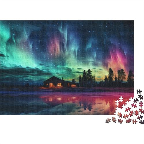 Aurora Borealis Hochwertiges Puzzlespiel Für Erwachsene Und Jugendliche - Gaming Hamlets Puzzle Und Brain Challenge Spielen Spielepuzzles Aus Holz 300pcs (40x28cm)