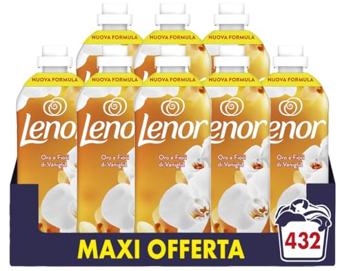 Lenor Ammorbidente 54 Lavaggi Oro E Fiori Di Vaniglia, Offre Una Freschezza Duratura Per Un Letto Fresco Fino A 1 Settimana