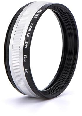 NiSi 58mm Nahlinse Makro-Kit - inkl. 49-58mm Adapterring, 52-58mm Adapterring, Objektivdeckel und Filtertasche