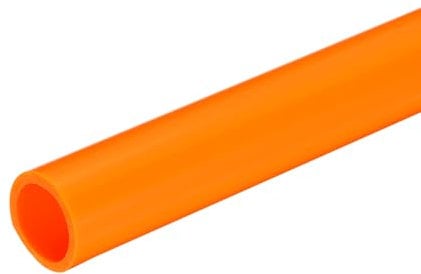 sourcing map PVC Rigid Tube Round Pipe Hardware Tubing 16mm ID 20mm OD 350mm Orange High Impact for Water Pipe,Crafts,Cable Sleeve
