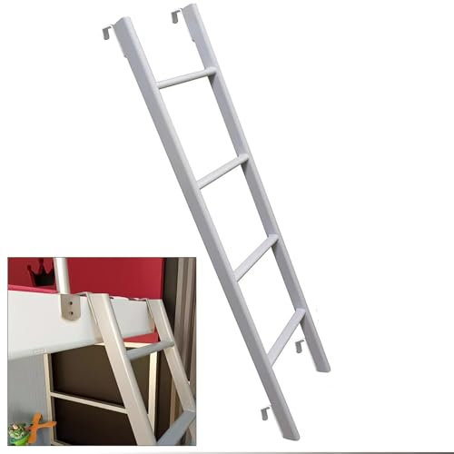 Scaletta per Letto Agganciato Scala a Castello per Camper 4/5 Gradini 45/51/55/59 Scaletta Inclinata di Ricambio per Letto a Castello in Ferro Battuto in Metallo, Scaletta per Salita LAT