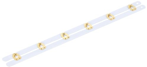 QUARKZMAN 1 Set Korsett Busk, 12-Zoll-weiße Stahlstütze mit goldenen Knöpfen Federstahl Korsettstäbchen Korsettstäbchen zum Nähen von Korsetts für die Herstellung
