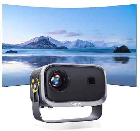 Videoprojecteur【360°Rotating-ÉlectriqueFocus-±45°CorrectionTrapézoïdale】 18000L 1080P Retroprojecteur-Jimveo WiFi6 Bluetooth -Mini videoprojecteur 4k supportépour PortableProjeteur Video Home Cinéma