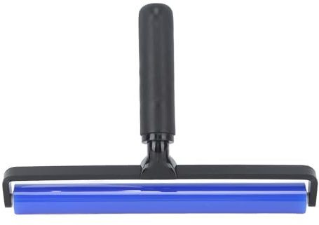 DriKou Large Lint Roller, Pet Hair Roller Dust Removal Low Sticky Silicone Screen, Sticky Roller for Removing Office Bedroom Black Handle (14 inches)
