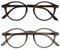 OPULIZE REY Lesebrille - 2er-Pack - Runder Retro-Rahmen - Mattbraunes Schildpatt, Grau - Herren Damen - Federscharniere - RR56-27 - +2.00