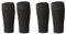 2 Paar Fußball Schienbeinschoner Socken,Anti-Rutsch Ärmel Schienbeinschonerhalter Stutzenhalter Fußball Socken für Kinder Erwachsene Anfänger(Schwarz)