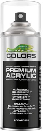 COLORS Premium Acrylic Sprühfarbe 400ml – Hochdeckender Sprühlack für Innen & Außen, Spraydose für DIY-Projekte - Klarlack Glanz