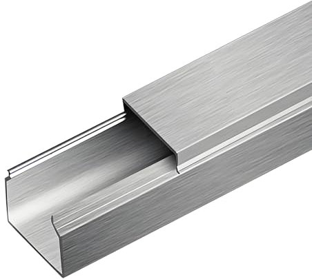 Guoyoocc Protection Cable au Sol,Passe Câble Sol en Alliage Aluminium,Couvre-Câble de Sol Auto-adhésif,Range-Câble électrique,Canal de Câble pour Protéger Les Fils,Longueur 1 m,Différentes Tailles