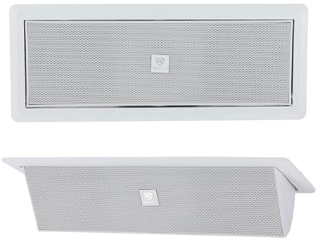 Rockville LUX Stealth D4 Pair, Motorized Flush-Mount Dual 4 Speakers, Auto-Tilt Technology, 20mm Silk Dome Tweeter, Wall Controller, Perfect for Home Theater & Commercial Applications