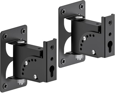 Metal Universal Speaker Wall Mount for Surround Sound Speaker Mount - Swivel & Tilt Adjustable Wall Mounts for LG, Samsung, Vizio, Roku, Sony Speakers Mounting Bracket Hold up to 30lbs, 2 Pack