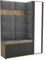 Brent - Garderobenschrank Flur Artisan Eiche Schwarz mit sitzbank 145 cm Breit Luton 7 - Multifunktionale Flurgarderobe Set mit Stauraum und Wandpaneel, Garderobe mit Sitzfläche und Kleiderhaken