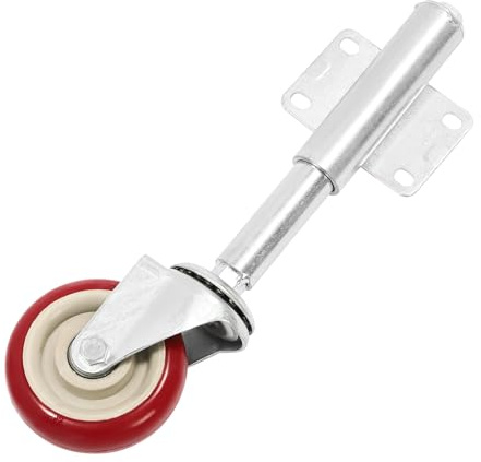 2er Torrolle 100mm mit Federbelastung, Federbelastete Tor Stützrad 150kg Tragfähigkeit Türrad Hochleistungs-Stoßdämpfung Lenkrollen Federbelastetes Rad Schwenkbares Lenkrollenrad