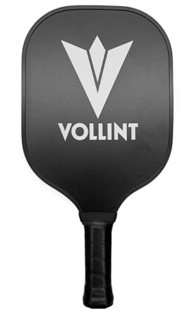 Vollint VT2 Carbon Pickleball Paddle - Standard Shape Paddle with 11mm Polypropylene Core, PU Grip & Edge Guard - Beginner-Friendly Control & Power Balance