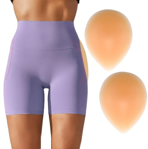POMAMZ Sticky Silicone Hip Pads, Reusable Butt Lift Enhancer,1 Pair | Feather-light adhesive gel inserts naturally plump buttocks under tight jeans with seamless, invisible and reusable hold