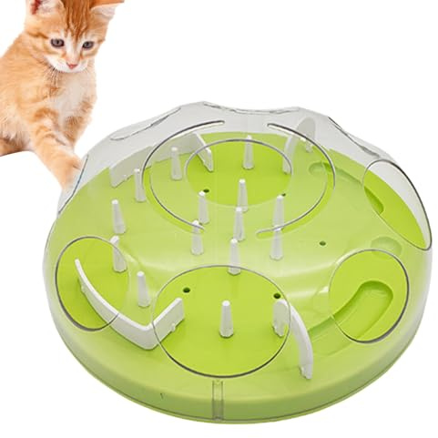 Cat Slow Feeder DIY abtrennbare Katzenpuzzle-Feeder 12x5in Behandlungsspender Nicht rutsches Interaktiver ABS-Puzzle Spielzeugversorgungen