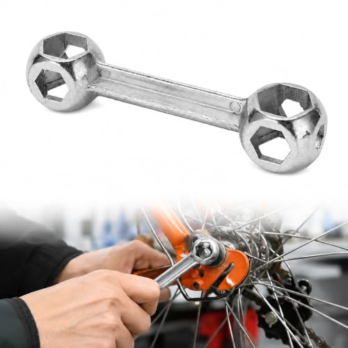 BOROCO Knochenschlüssel 6-15 mm Fahrrad Sechskant Reparatur Ringschlüssel | Zinklegierung Rostfest, Kompakte Knochenform Für Fahrrad Notfallreparaturen Unterwegs