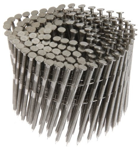 Grip Rite Prime Guard Max MAXC62816 15 Degree Wire Coil 1-1/2-Inch by .09-Inch Ring Shank, Stainless Steel Siding Nails 3,600 Per Box
