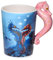 Puckator SMUG07 Mug avec Anse Design Hippocampe Céramique Bleu/Rose, Taille Unique