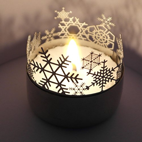 SCHNEEFLOCKEN Schattenspiel, liebevoll gestaltet Super Minigeschenk und Mitbringsel, für Teelicht, unbegrenzt wiederverndbar,günstiger Postversand, Adventskalenderfüllung,Wichtelgeschenk,Grußkarte