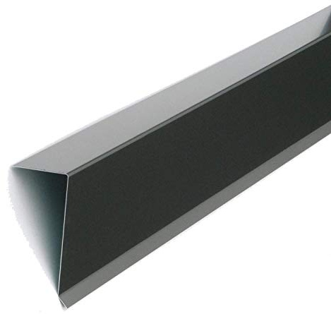 Ortgangblech Ortgangwinkel Winkel Ortblech 120 mm x 215 mm / 2000mm lang Dach-Abschluss-Blech Dachrandblech Dach Kantblech Alu Anthrazit Grau (120mm x 215mm)