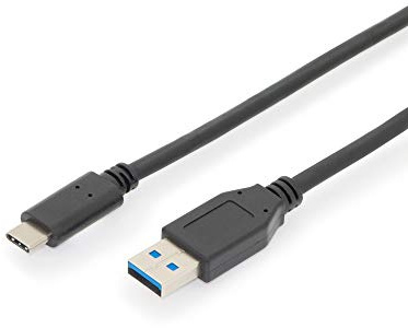 DIGITUS USB 3.2 Gen2 connection cable - 1.0 m - USB A (male) to USB C (male) - 10 Gbit/s - connection cable - black