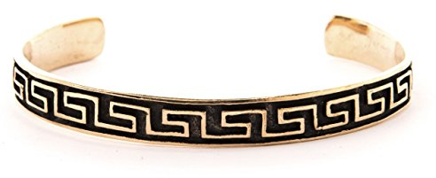 Windalf Großer Unisex Kelten Bronze Armreif Rhianon Ø 6.2 cm Celtic Mäander Ornamente Antiker Bohemia Armschmuck