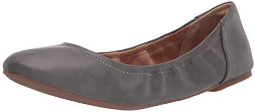 Amazon Essentials Women's Belice Slip On Ballet Flat, Charcoal, 2 UK