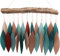 Gift Essentials Windspiel aus Glas und Treibholz, sandgestrahltes Glas und Fundholz, handgefertigt, 28 x 2.5 x 38 cm