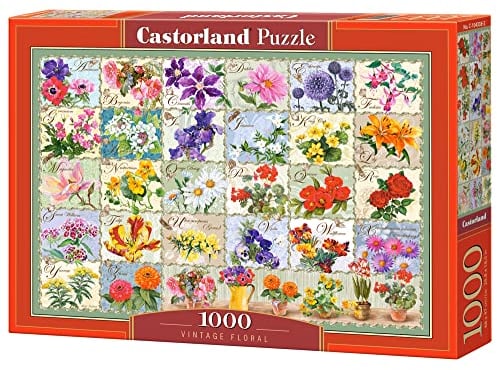 Castorland C-104338-2 Vintage Floral 1000 Teile Puzzle, Bunt