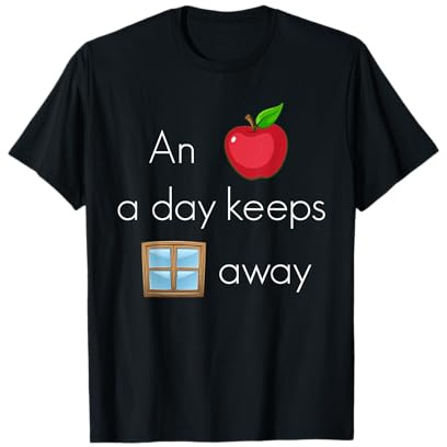 An Apple a day keeps windows away lustiges PC Betriebssystem T-Shirt