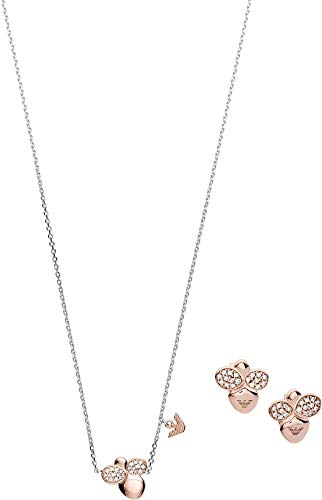 EMPORIO ARMANI EG3438221 Damen Geschenkset Collier mit Ohrstecker 44,5 cm