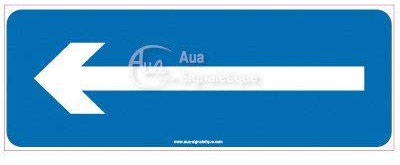 AUA SIGNALETIQUE - Panneau Parking flèche vers la gauche - 200x75 mm, PVC 1.5mm