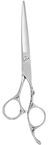 Professionelle Haarschneideschere, 7,0 Zoll 404 Stahl Gerade Schärfe Schere Friseur Haarschneideschere für Friseur Texturieren, Home Salon
