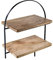 BUTLERS Etagere 2-stufig rund mit abnehmbarem Dekotablett aus Holz -Mango Days- Serviergestell mit 2 Etagen | Servierständer für Brot, Obst, Kuchen | Etagenständer für Tisch- & Party Deko