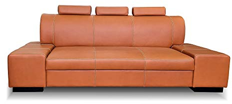 Quattro Meble Echtleder 3 Sitzer Sofa London Extra 3z Breite 238 cm mit Kopfstützen Ledersofa Echt Leder Couch große Farbauswahl !!!