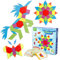 Coogam 160 Stück Holzmuster Blöcke Set Geometrisch Manipulative Form Puzzle - Grafisches Spielzeug Gehirn Stamm Geschenkmit 24 Stück Design-Karten