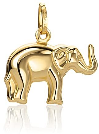 PRINS JEWELS Elefanten Charm Anhänger 14 Karat 585 Gelbgold Kettenanhänger