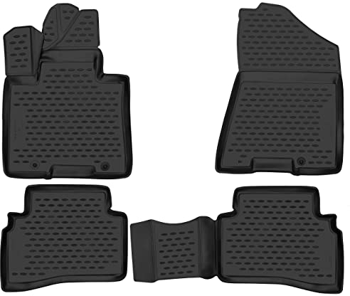WALSER XTR Gummi Fussmatten Auto für Hyundai Tucson (TL, TLE) 05/2015-12/2020, 100% passgenaue Auto Fußmatten, robuste Universal Fußmatte Auto, Gummimatten Auto, Auto Fussmatten Gummi