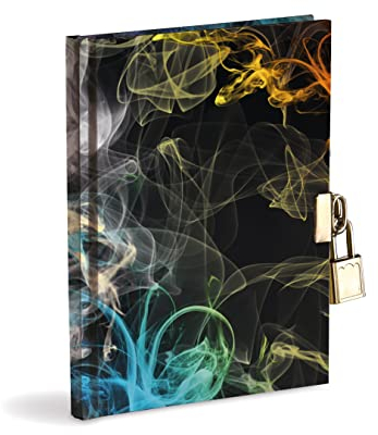 Mareli Agenda secret 14,5 x 18,5 cm multicolore avec cadenas en métal et 2 clés