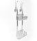 IKONA Estantería baño de plexiglás para el cristal de la ducha - sin tornillos visibles, a presión | Marco de plexiglás de 8 mm de grosor | Fabricado en Italia (L. 26 x A. 12 x A. 65 cm)