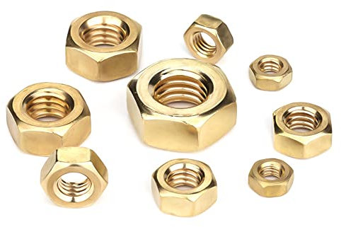CONPHERON Messing Sechskantmuttern M1,4-M24 Hohe Festigkeit Sechskantmutter Sechkant Muttern M20, 1 Stück