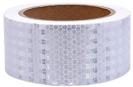 Niaciswe Reflektorstreifen Klebeband Reflektierend Reflektorband Selbstklebend Reflektor Klebeband Reflektierende Aufkleber Warnklebeband Sicherheitsband Reflektierende Band Warning Tape Weiß