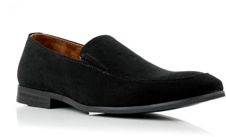 Ferro Aldo Dylan MFA19671 Classic Moc-Toe Penny Loafer für Herren, Schwarzes Wildleder, 43 EU